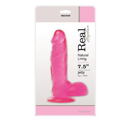 Idealnie naturalne dildo żyłki jądra główka 19cm